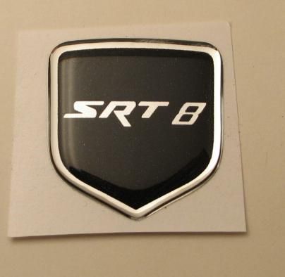 3D Black SRT8 Steering Wheel Badge 05-10 Dodge Vehicles
